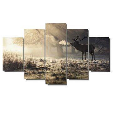 Elk Art Oil Paintings Modern Style Canvas Print Wall Unframed Pictures Home Decor - Trendha