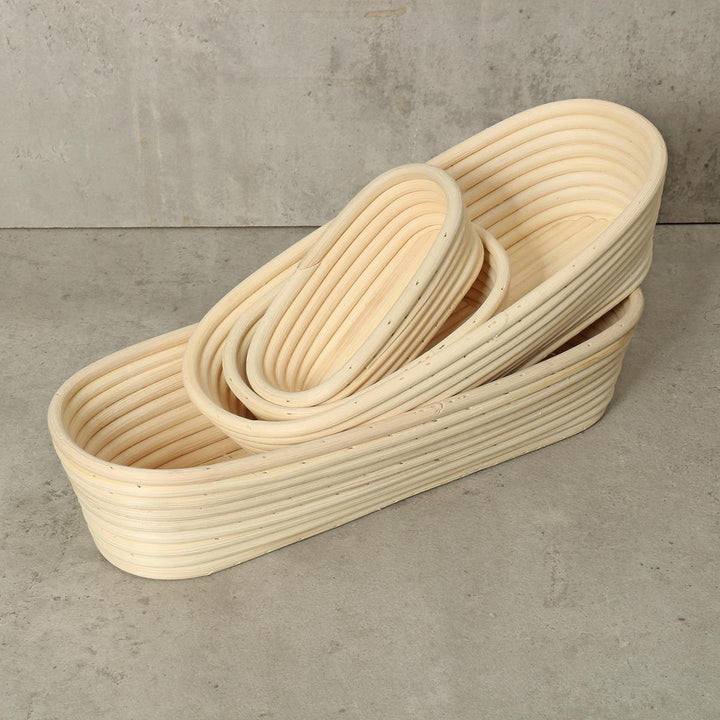 Long Oval Banneton Bread Dough Proofing Rattan Brotform Storage Baskets Loaf Proving Rising 4 Sizes - Trendha