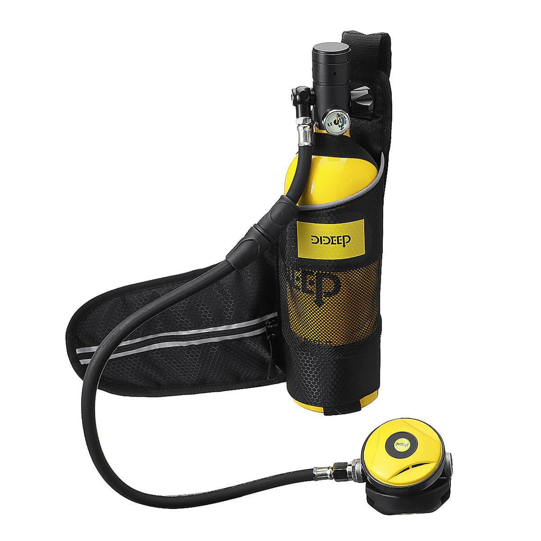 DIDEEP X4000Pro Diving Set 1L Mini Scuba Diving Oxygen Air Tank Cylinder Oxygen Cylinder Underwater Diving Set W/ Adapter & Storage Bag - Trendha