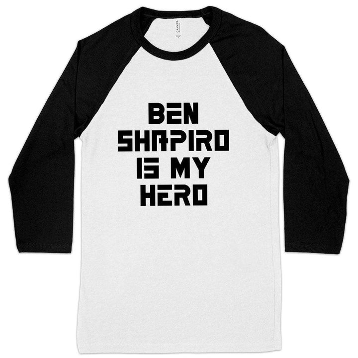 Ben Shapiro Is My Hero Baseball T-Shirt - Ben Shapiro T-Shirt - Ben Shapiro Merchandise - Trendha