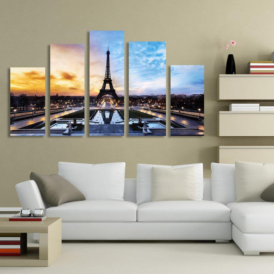 Paris Eiffel Tower Paintings Art 5 Pcs Print Picture Home Room Decor No Framed - Trendha