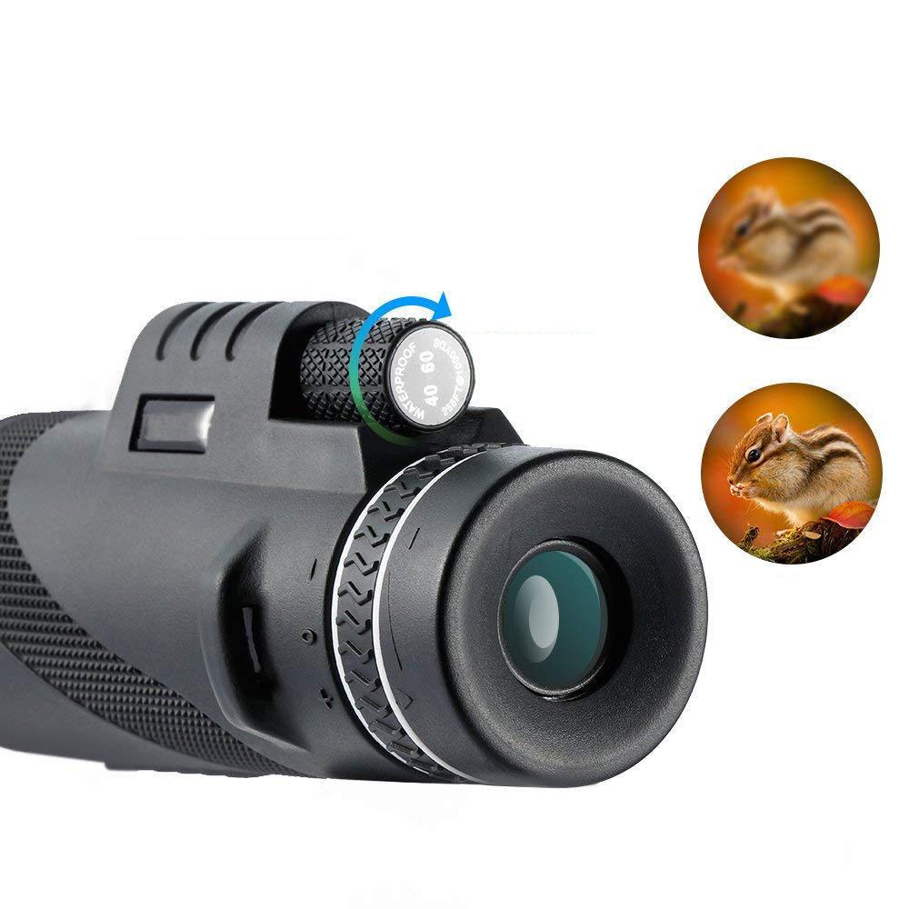 IPRee® MNV-L1 40X60 Dual Focus Optics Monocular HD Waterproof Telescope Day&Night Vision 500M/ 9500M - Trendha