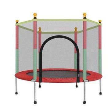 Round Home Indoor Trampoline Child Playing Jumping Bed Kids Adults Fitness Exercise Tools Enclosure Pad - Trendha