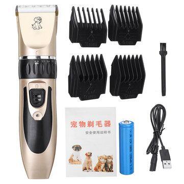 Professional Pet Hair Trimmer Kit Cat Dog Animal Hair Clipper Remover Cutter Comb Set - Trendha