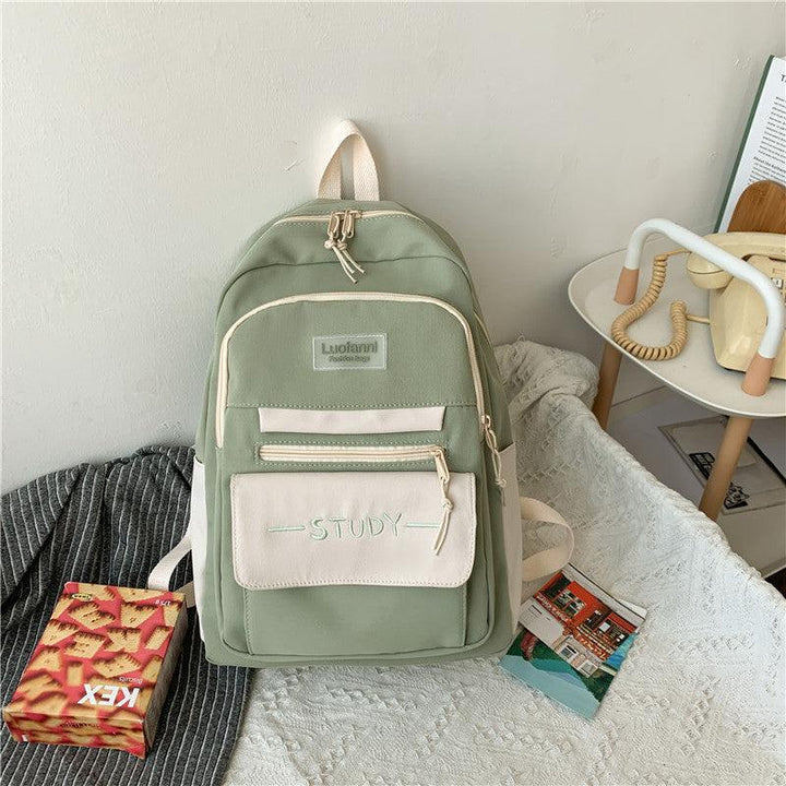School Bag Female Junior High School Student Backpack Large Capacity Backpack - Trendha