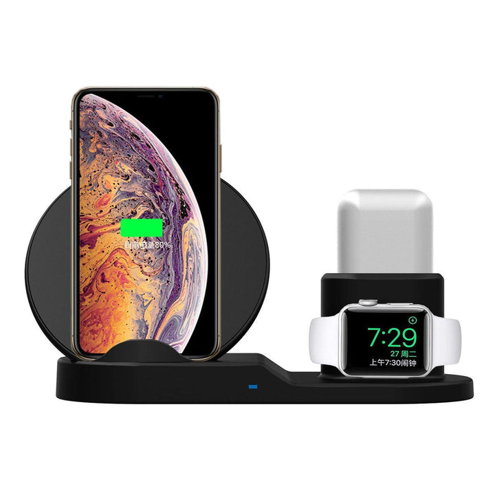 3 In 1 Qi Wireless Charger Phone Charger/Watch Charger/Earphone Charger For Smart Phone/iPhone/Apple Watch Series/Apple AirPods - Trendha
