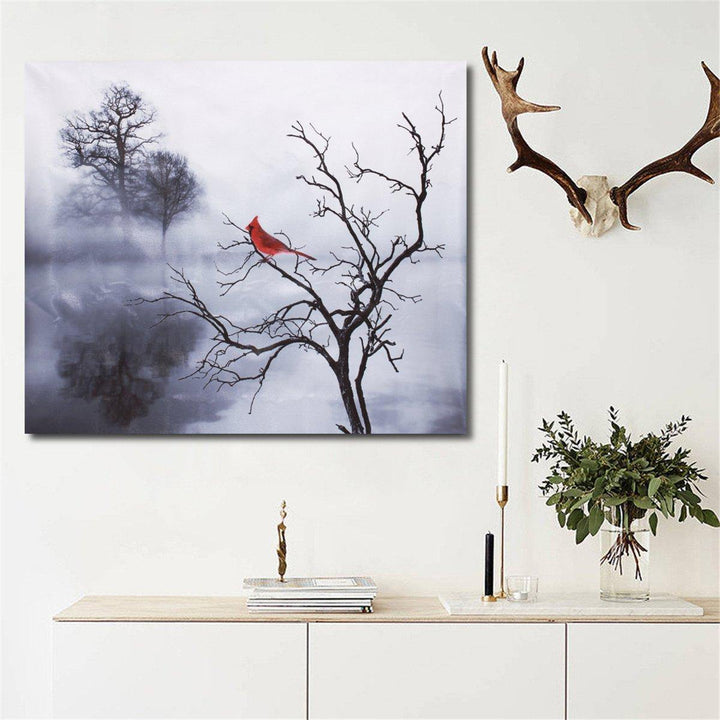 Modern Red Bird Tree Canvas Oil Printed Paintings Home Wall Art Decor Unframed Decorations - Trendha