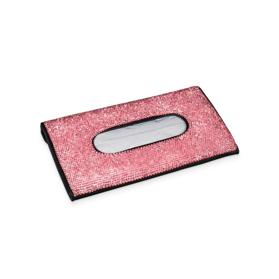 Pink Rhinestone Car Tissue Box Cover - Trendha