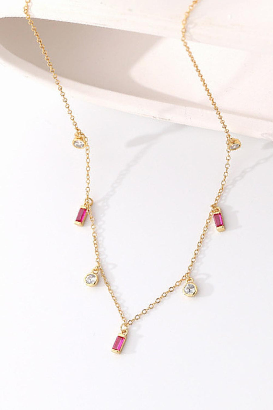 18K Gold Plated Multi-Charm Chain Necklace - Trendha
