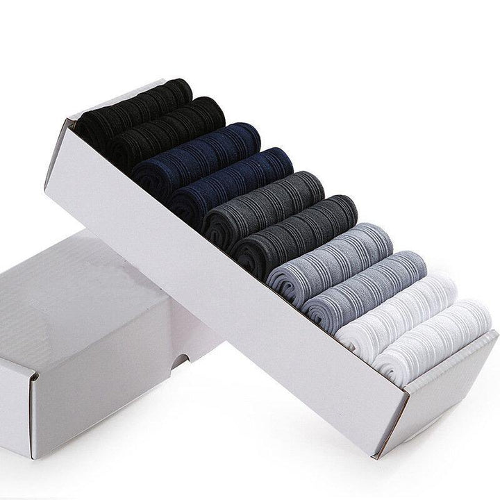 10 Pairs Balck Men Cotton High Sesilience Breathable Low Cut No Show Non Slip Athletic Sock - Trendha