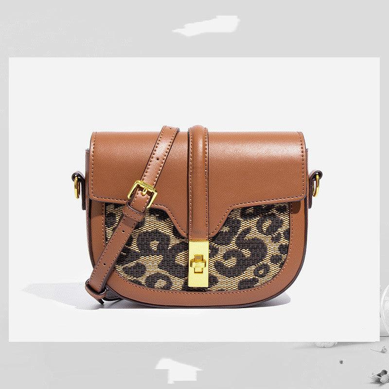 Small Bag Female Leopard Print Fashion Single Shoulder Lock Buckle Bag - Trendha