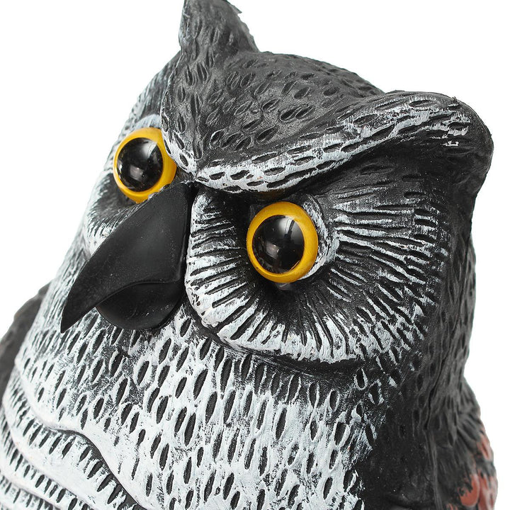 Fake Standing Owl Bird Hunting Shooting Decoy Deterrent Repeller Garden Scarer - Trendha