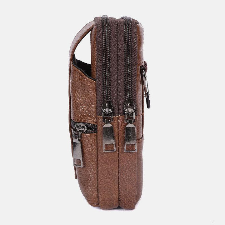 Men Durable Flap Magnetic Button Design Waist Bag Breathable Tasteless Belt Bag 6.5 Inch Phone Bag Crossbody Bags With Shoulder Strap - Trendha