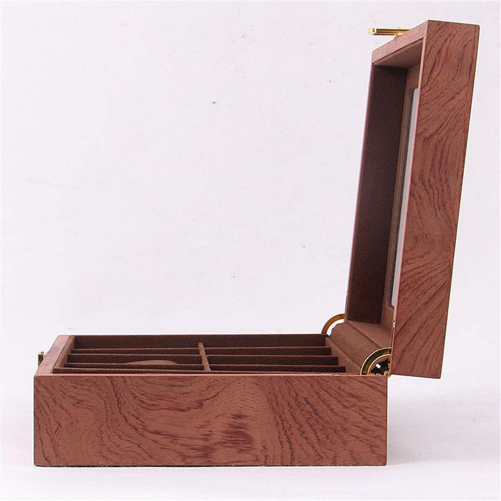 6/10/12 Slots Solid Wooden Watch Box Display Organizer Jewelry Storage Case - Trendha
