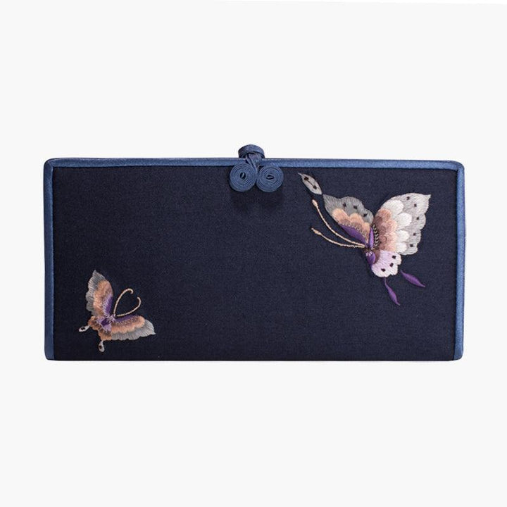 New Buckle Hand-embroidered Long Wallet - Trendha