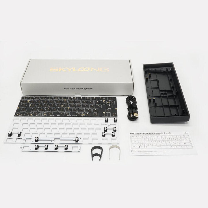 Geek Customized GK61X GK61XS Keyboard Kit Hot Swappable 60% RGB Wired bluetooth Dual Mode PCB Mounting Plate Case Keyboard Customized Kit - Trendha