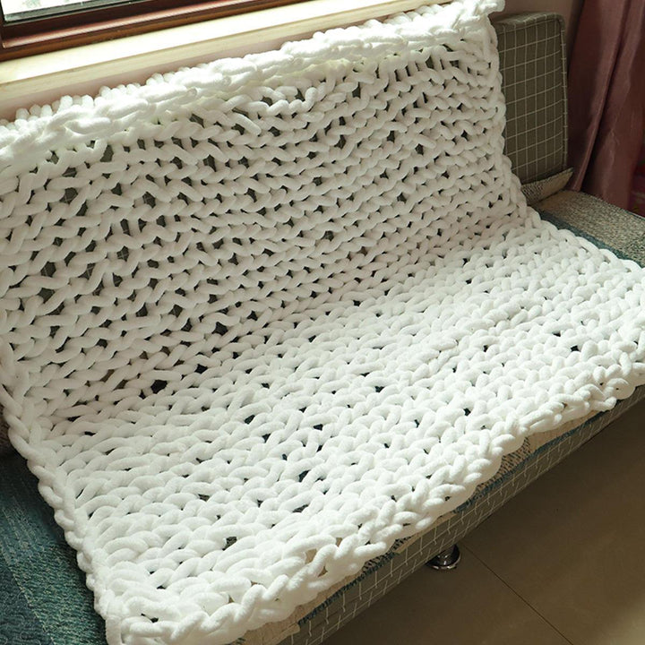 100x150cm Handmade Knitted Blanket Cotton Soft Washable Lint-free Throw Blankets - Trendha