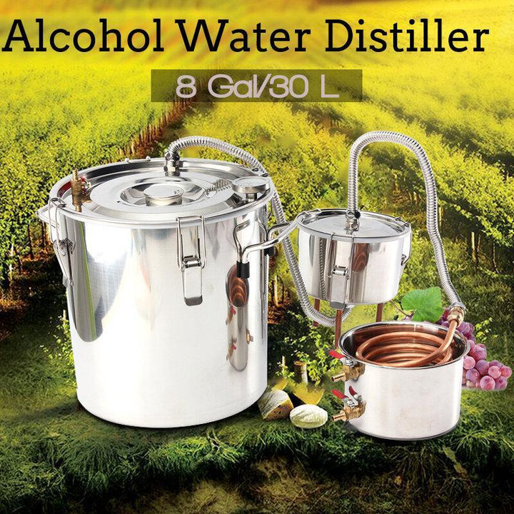 30L Alcohol Water distiller Moonshine still Stainless Boiler With Thumper Keg - Trendha