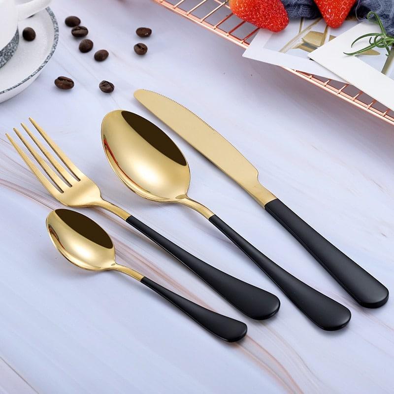 Stainless Steel Tableware, 4-Piece Set