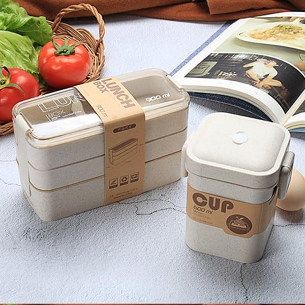 Eco-Friendly Wheat Straw Lunch Boxes and Soup Cups - Trendha