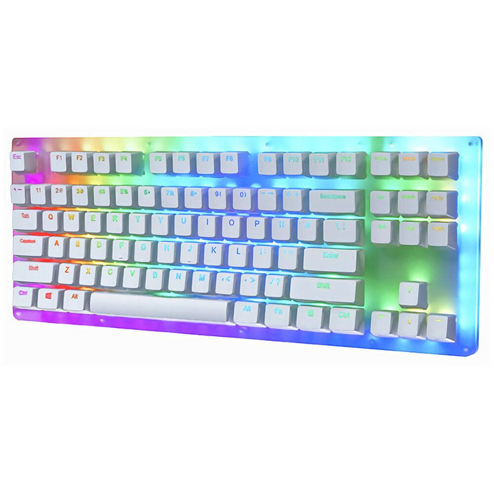 GamaKay K87 Mechanical Keyboard 87 Keys Hot Swappable Type-C Wired USB 3.1 NKRO Translucent Glass Base Gateron Switch ABS Two-color Keycap RGB Gaming Keyboard - Trendha