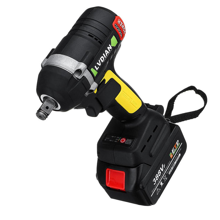 388VF 630N.m Max Brushless Impact Wrench Li-ion Battery Brushless Motor Electric Wrench Power Tool - Trendha