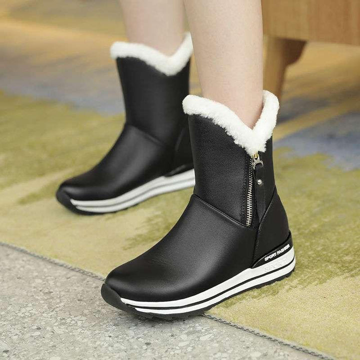 Snow Boots Women's Plus Cotton Plus Velvet Waterproof Cotton Shoes, Big Children's Short Boots - Trendha