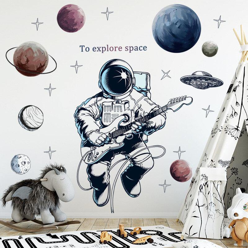 Space Theme Astronaut Wall Sticker Dormitory Living Room Wall Decor Self-Adhesive Bedroom 3d Kids Room Decoration Home Decor - Trendha