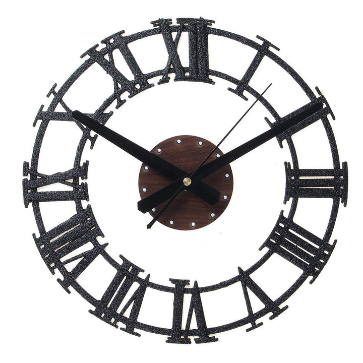 12'' Wall Decor Clock European Vintage Clock Large Roman Numerals Home Decor - Trendha