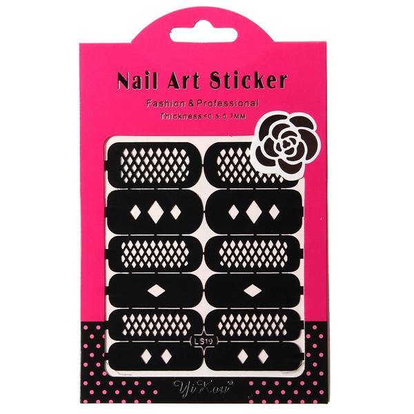 Reusable Hollow Stamping Nail Art Template Stencil Sticker Decoration - Trendha
