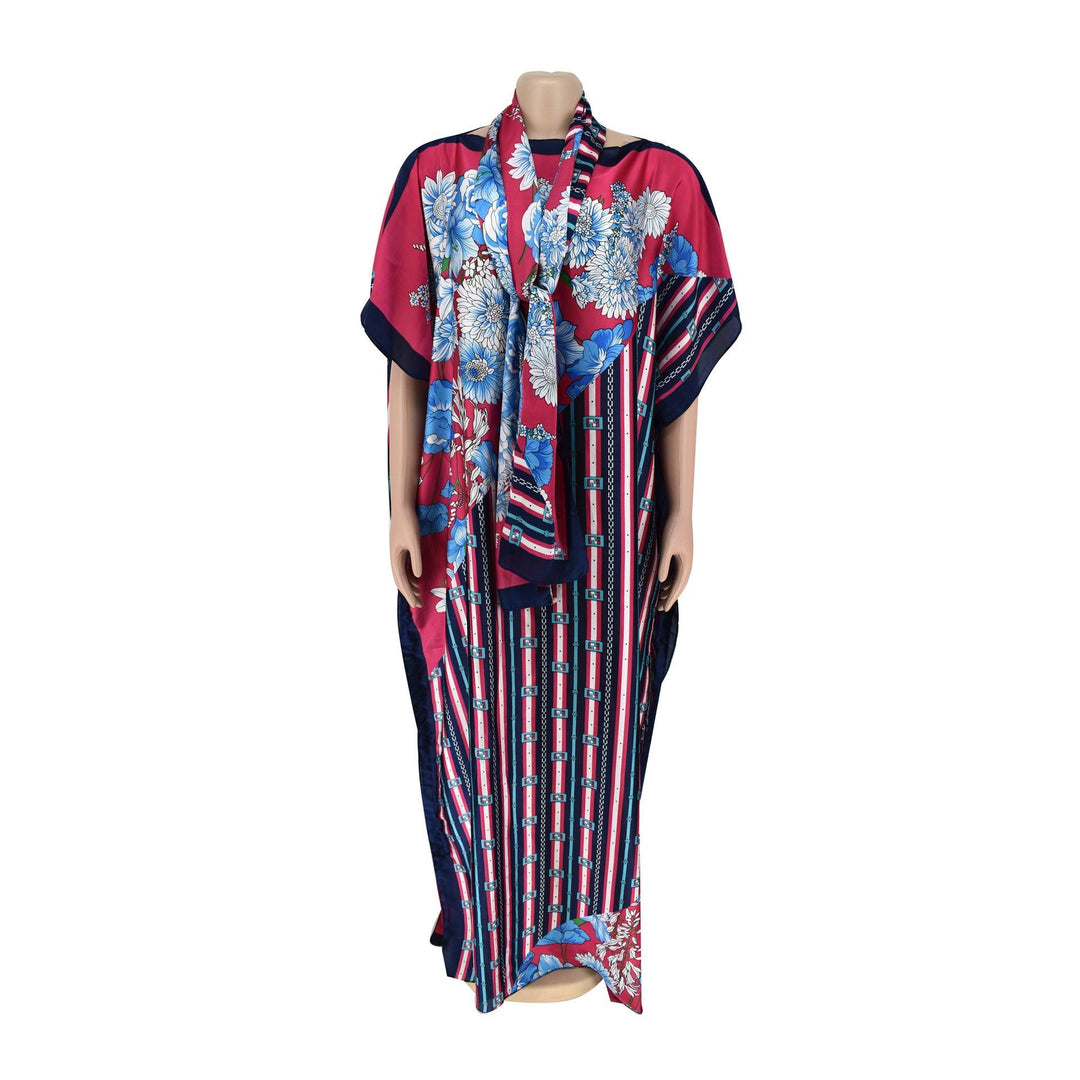 Women's Plus Size Silk Summer Print Dress - Trendha
