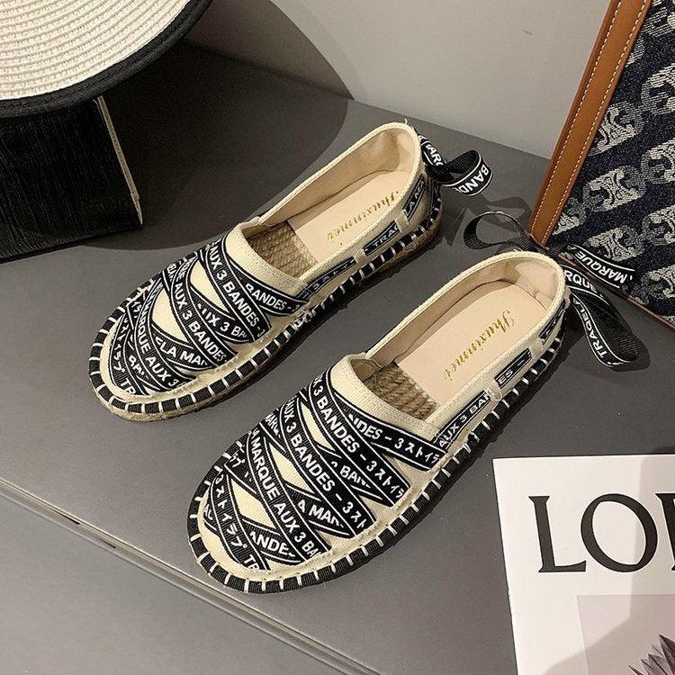 Fisherman's Shoes, Flat-soled Lazy One-step Woven Soft-soled Shoes - Trendha