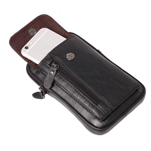 Genuine Leather 5.5-7″ Cell Phone Bag Waist Bag Crossbody Bag For Men - Trendha