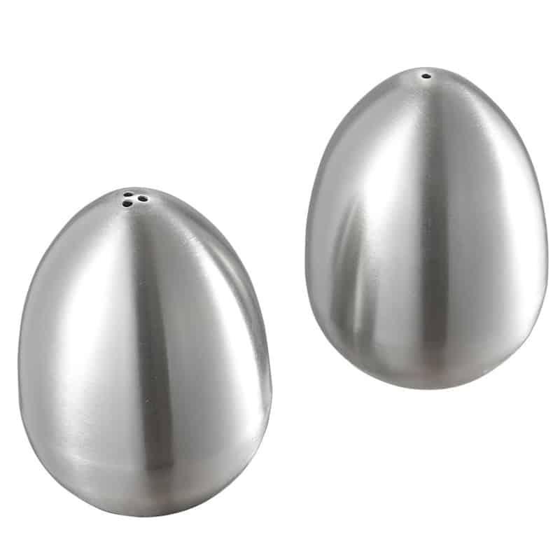 Egg Shaped Stainless Steel Pepper and Salt Jars Set - Trendha