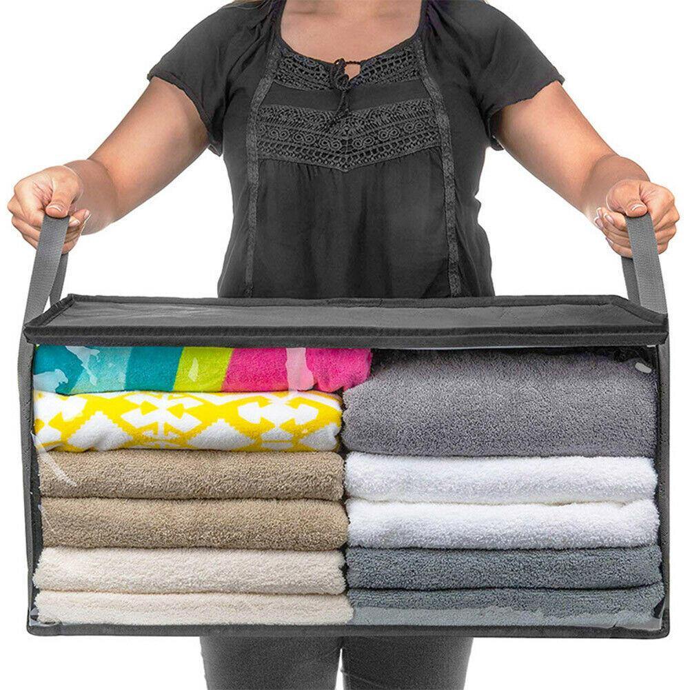 [Big Size] 3life Foldable Household Storage Bag Clothes Blankets Baskets Sweater Quilt Storage Box Organizer - Trendha