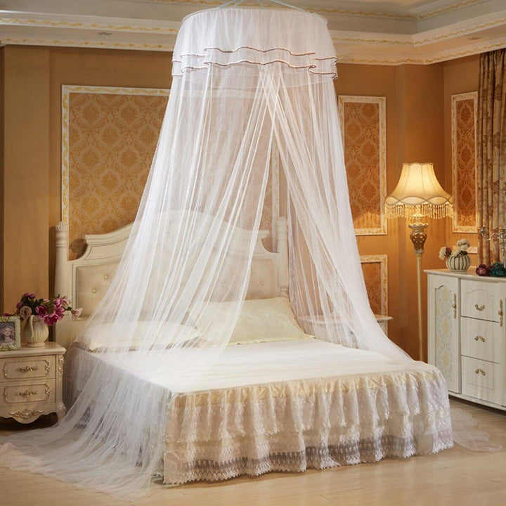 Solid Mosquito Net Bed Queen Size Home Dome Foldable Bed Canopy Elegant Princess - Trendha