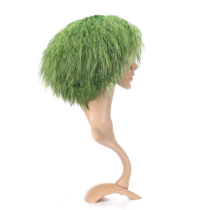 Costume Cosplay Green Curly Wig Clown Heat Synthetic Hair Men Wig+Wig Cap Props - Trendha