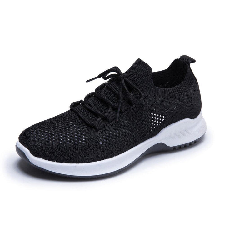 Women Solid Color Breathable Lightweight Casual Sneakers - Trendha