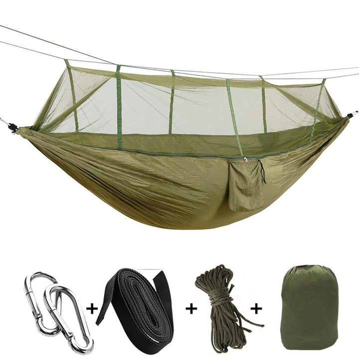 260x140cm Outdoor Double Camping Hammock Hanging Swing Bed With Mosquito Net - Trendha