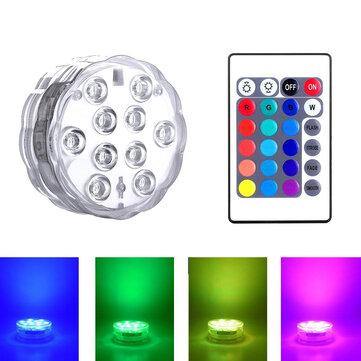 ZANLURE 1/2/4PCS Swimming Pool Light RGB 16-Colors LED Bulb Remote Control Color Decor Lamp For Paper Lanterns Vase - Trendha