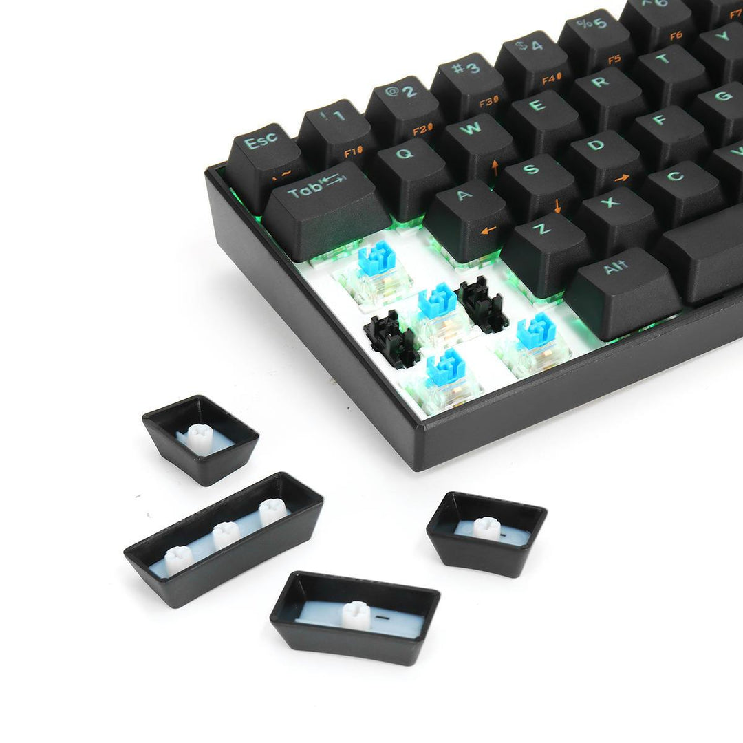 FEKER 61 Keys Mechanical Gaming Keyboard 60% NKRO bluetooth 5.0 Type-C Gateron Switch PBT Double Shot Keycap RGB Keyboard - Trendha