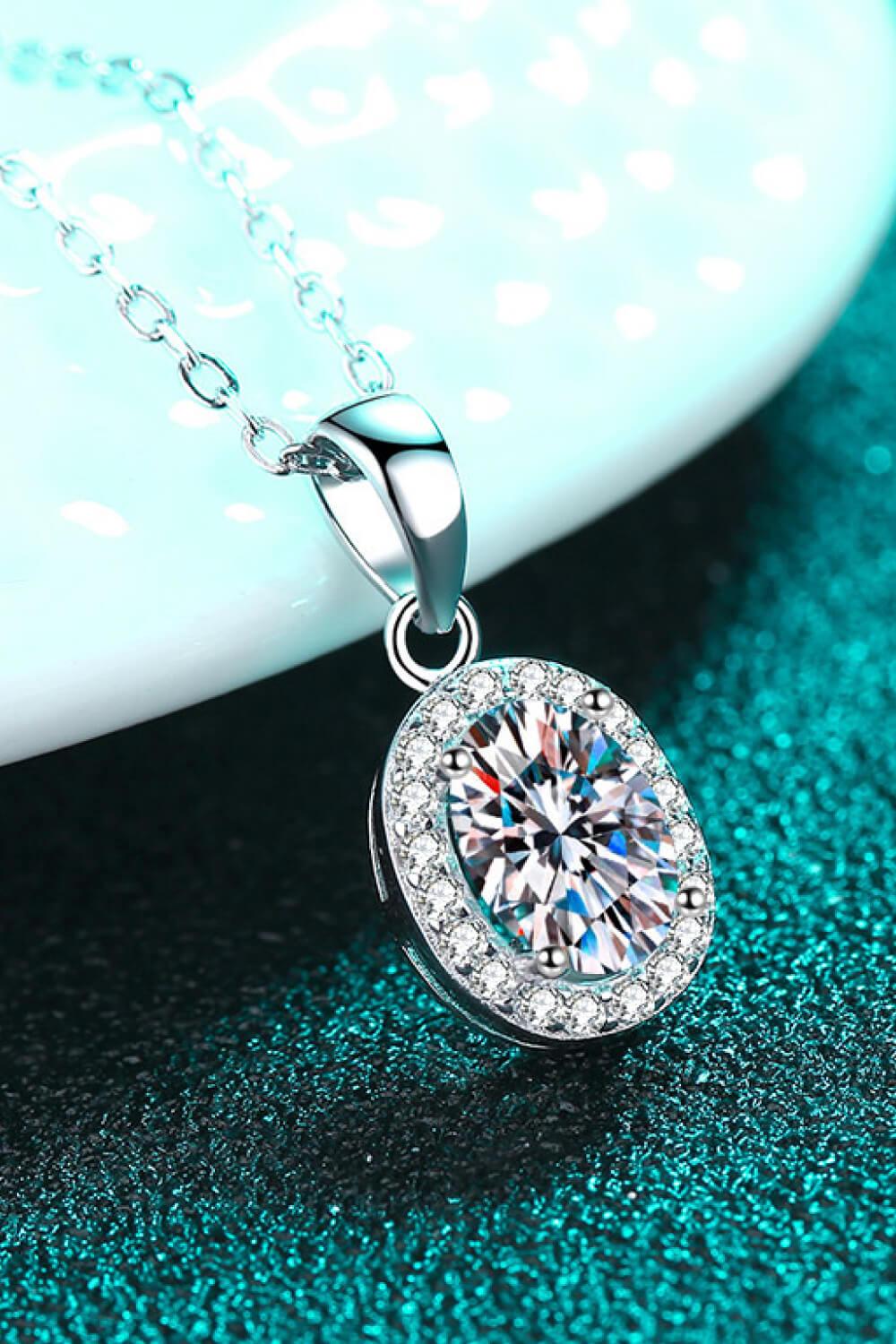 Be The One 1 Carat Moissanite Pendant Necklace - Trendha