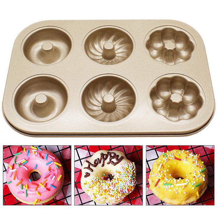 KC-BK10 Multifunction Baking Pan Dish Non-stick Stainless Steel Cake Mold DIY Donut Bakeware - Trendha