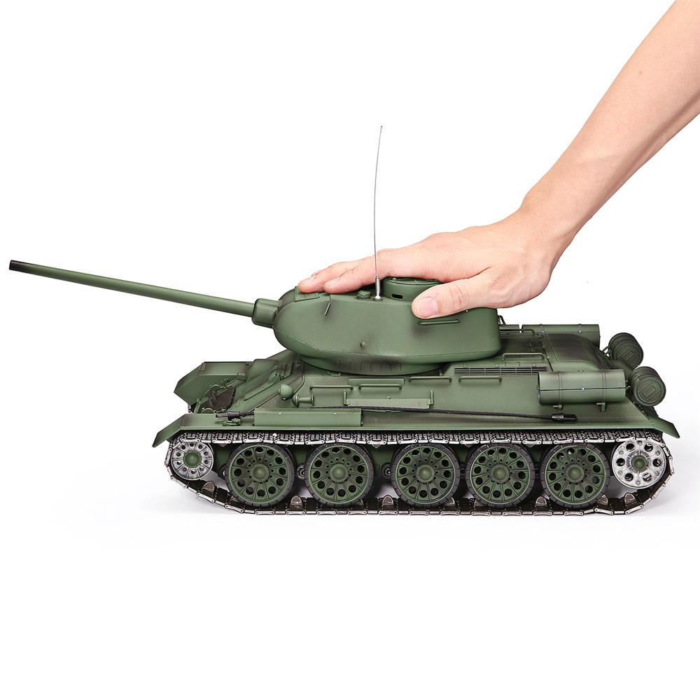 Henglong 3909-1 T-34 1/16 RC Tank RTR 2.4G 320-Degree Rotating Turret with Simulation Sound and Smoke Effect Full Proportion Remote Control - Trendha