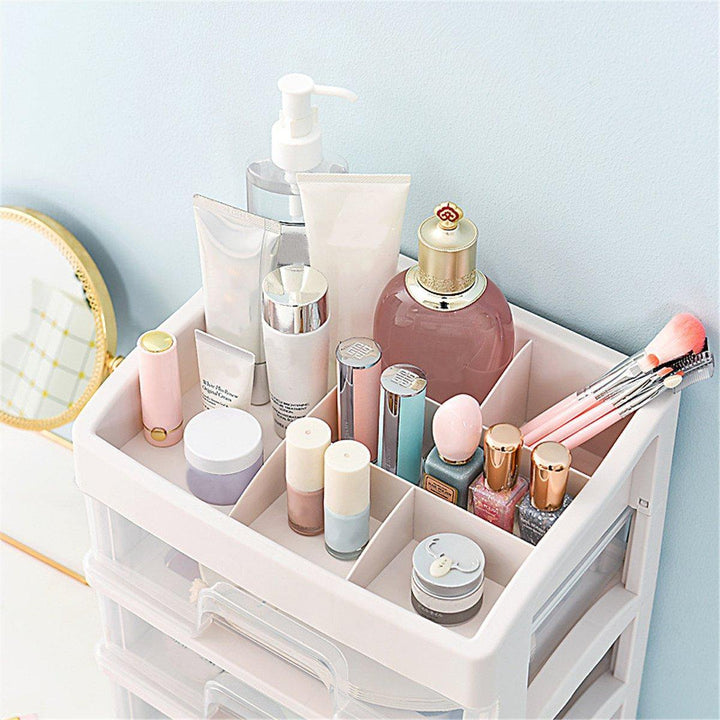 Plastic Cosmetic Drawer Transparent Makeup Organizer Makeup Storage Desktop Cosmetic Storage - Trendha