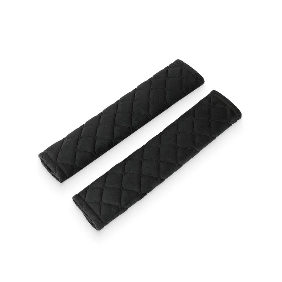Black Polyester-Cloth Seat Belt Covers - Trendha