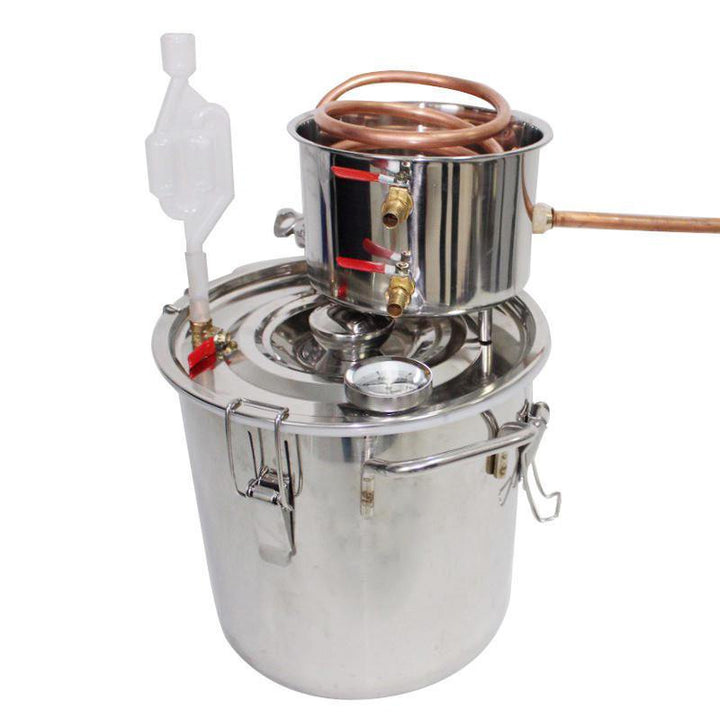 5 Gal Home Alcohol Distiller Moonshine Stainless Steel Water Alcohol Oil Brew Kit - Trendha