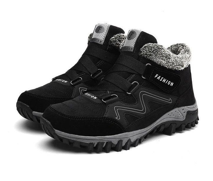 Cotton Shoes Winter Plus Velvet Thickening Outdoor Large Size Sports Running Shoes - Trendha