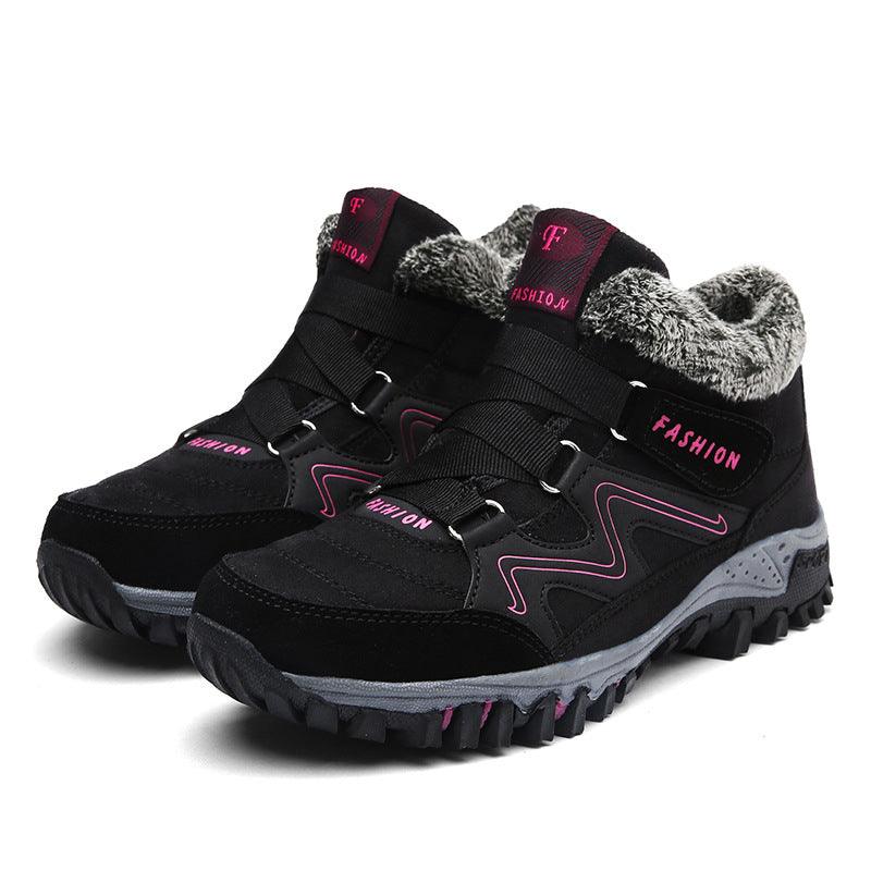 Cotton Shoes Winter Plus Velvet Thickening Outdoor Large Size Sports Running Shoes - Trendha