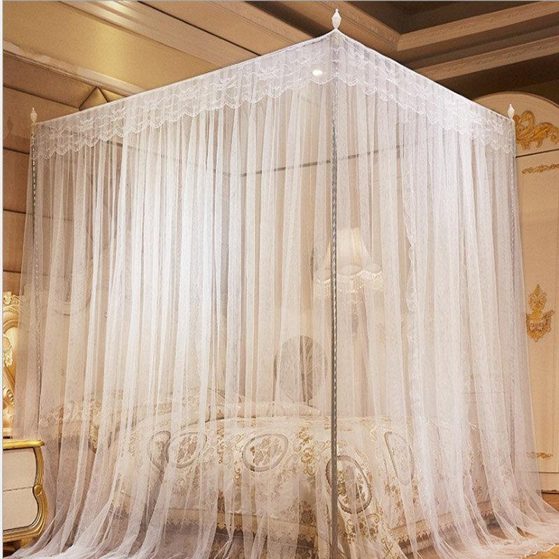 1.8 x 2m Luxury Princess Style Bed Netting Curtain Panel Bedding Canopy Four Corner Mosquito Net - Trendha